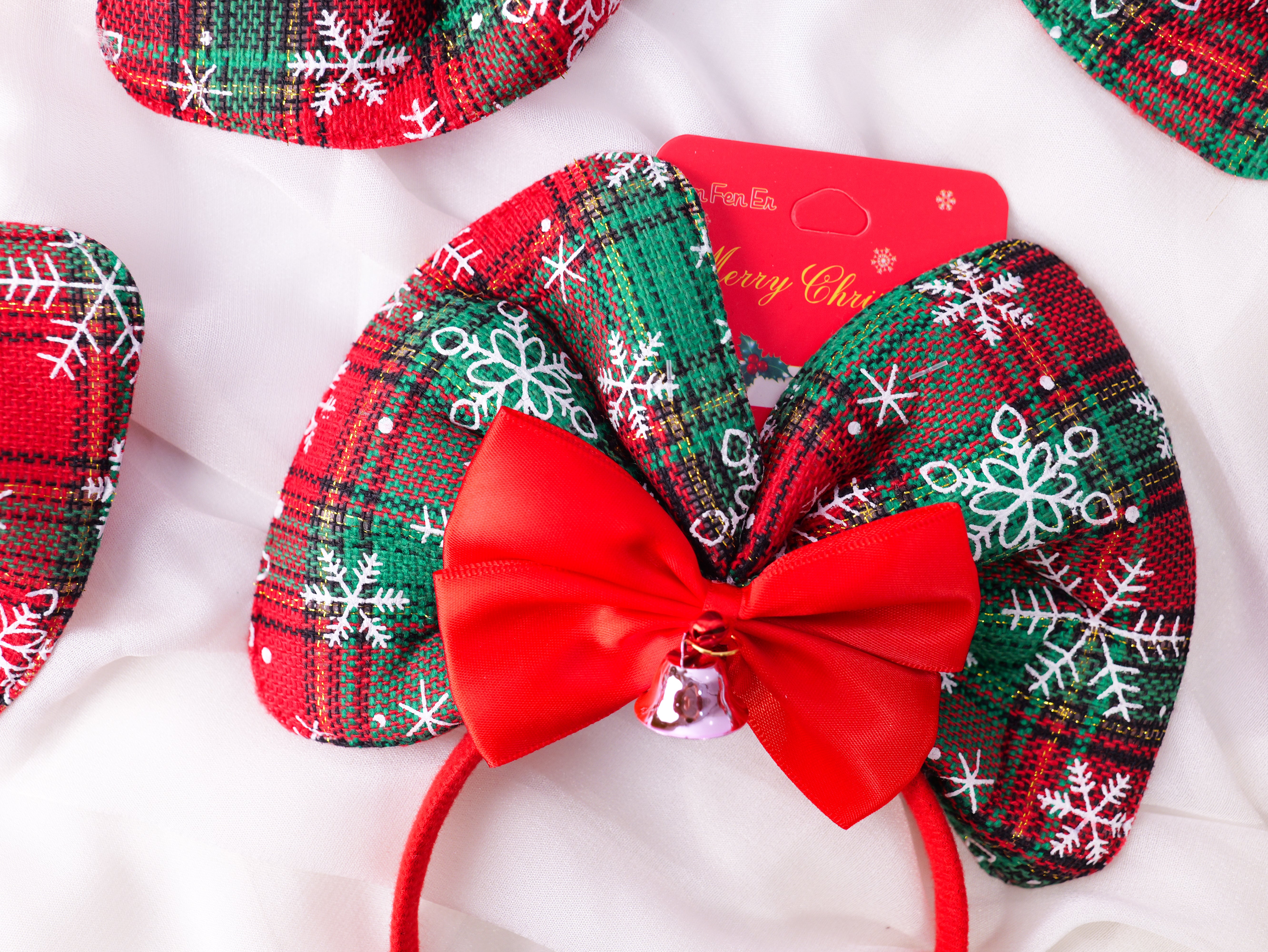 Festive Snowflake Bow Headband